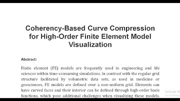 Coherency Based Curve Compression for High Order Finite Element Model Visualization