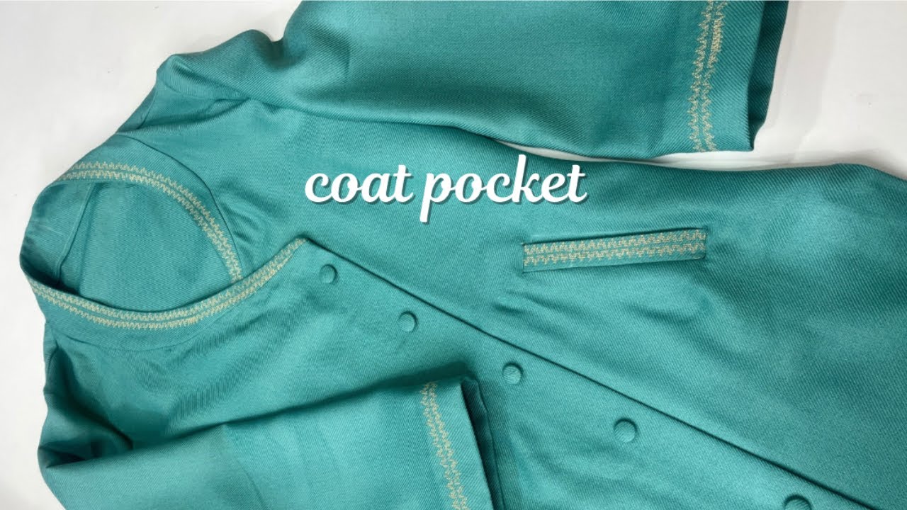 Belt/Coat Pocket Cutting and Stitching/How to Make Coat style Pocket