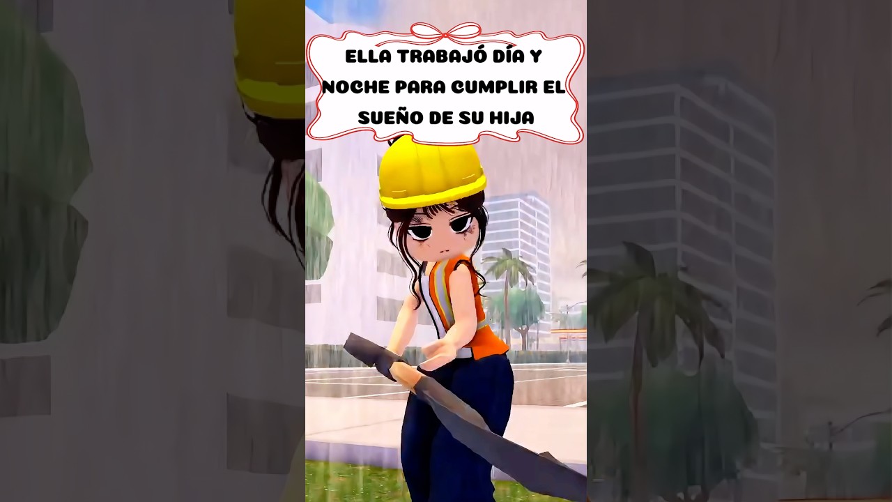 Ella trabajó día y noche para cumplir el sueño de su hija #roblox #robloxedit
