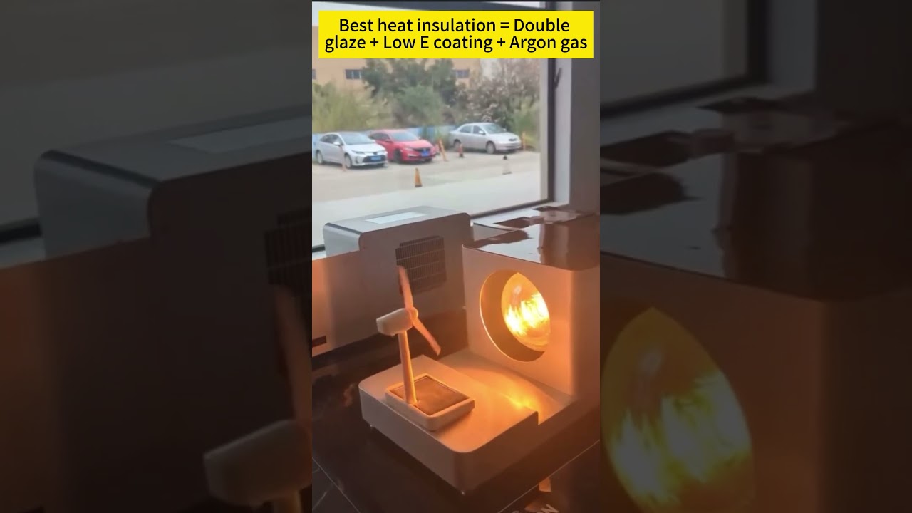 Heat insulation test: Low-E glass and argon gas