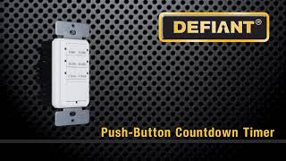 30469: Defiant In-Wall Push-Button Timer - Overview