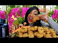 Popeyes Fried Chicken with Honey and Hot Sauce Mukbang