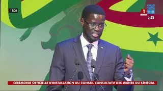 INSTALLATION CONSEIL CONSULTATIF DES JEUNES DU SÉNÉGAL : DISCOURS DU CHEF DE L’ÉTAT (WL) screenshot 1