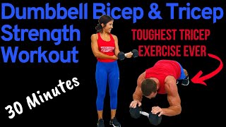 Dumbbell Biceps and Triceps Workout - Strength Training
