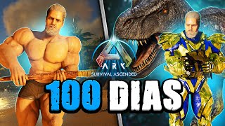 COMO SOBREVIVI 100 DIAS NA ILHA DO NOVO ARK  Ark Survival Ascended