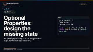 Optional Properties Explained | FullStack Masterclass TypeScript Course