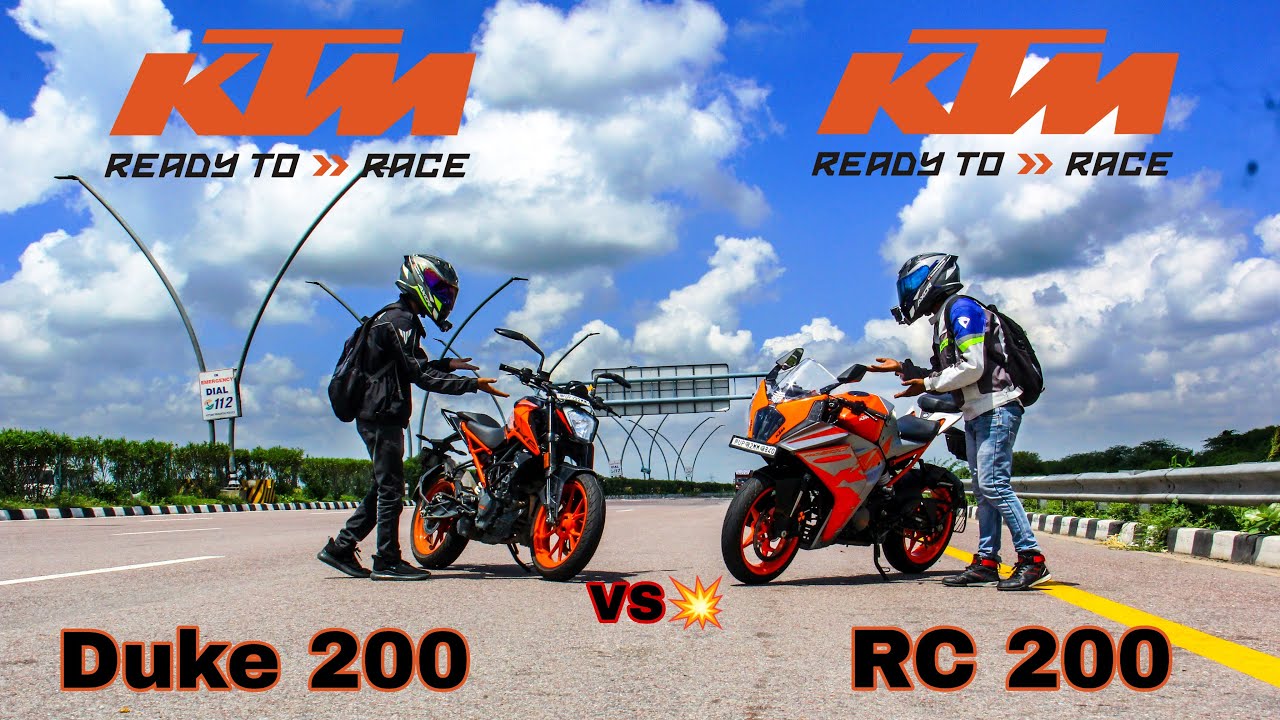 KTM Duke 200 (2022) vs KTM RC 200 (2022) | Drag Race - YouTube