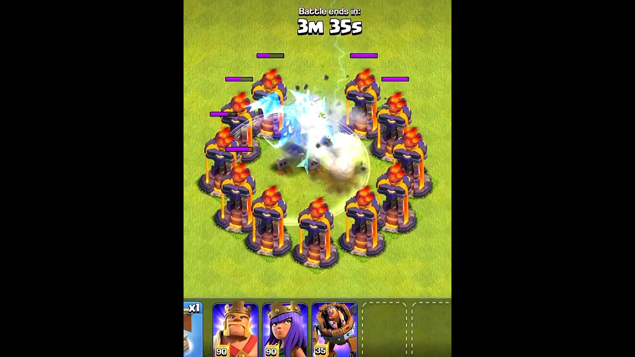 Electro dragon vs 12x inferno tower😲 clash of clans 