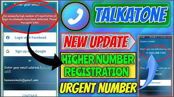 Talkatone an unusual higher number of registration solution | Get new urgent Number| New VPN 2022 ||