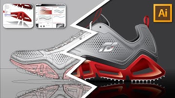How to render a SHOE using only Adobe ILLUSTRATOR vectors