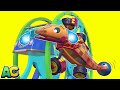 AnimaCars - The AnimaCars have a RACE  - Cartoons for kids with trucks &amp; animals