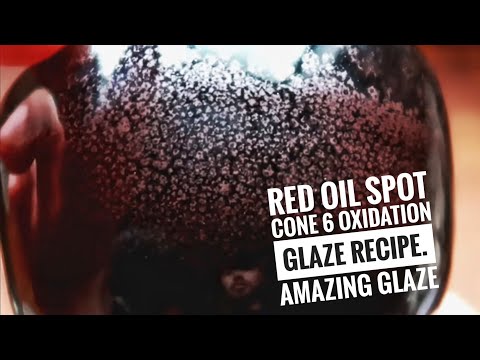 Red OIl spot Cone 6 oxidation AMAZING GLAZE