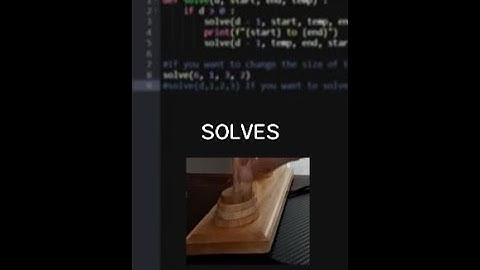 Tower of hanoi solution programmed