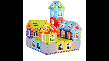 House Building Blocks Toys for Kids , Boys & Girls with Attractive Windows