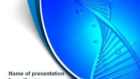 DNA Strand PowerPoint Template by PoweredTemplate.com