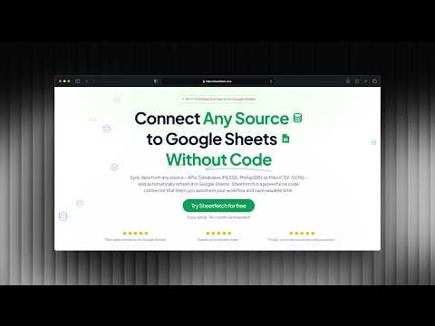 Sheetfetch - Video Walkthrough