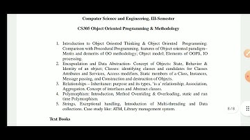 Object Oriented Programming Methodology (oopm) RGPV BTech 3rd Semester Syllabus Discussion