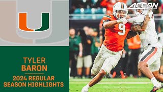 Tyler Baron 2024 Regular Season Highlights | Miami Defensive Lineman