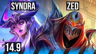 SYNDRA vs ZED (MID) | 900+ games, Dominating | EUW Master | 14.9