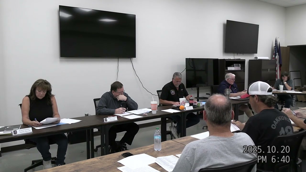 San Jacinto County ESD Number 1 Board Meeting 2025 10 20 630pm