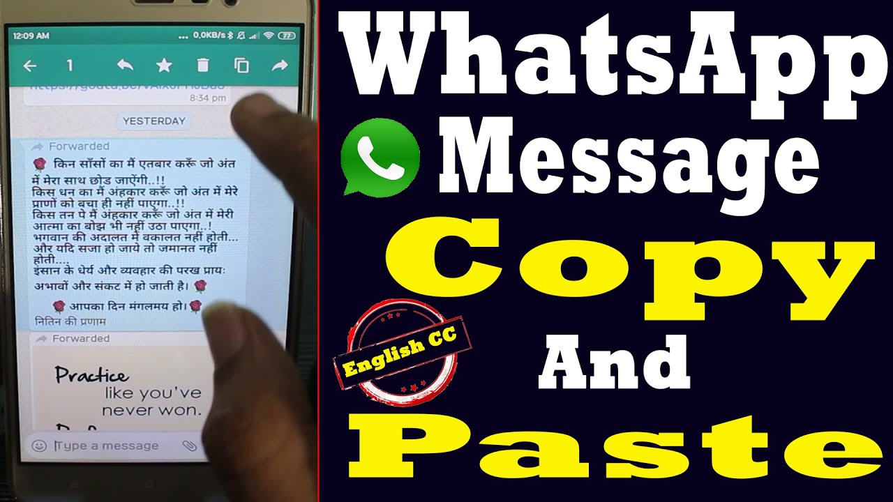 How To Paste In Whatsapp