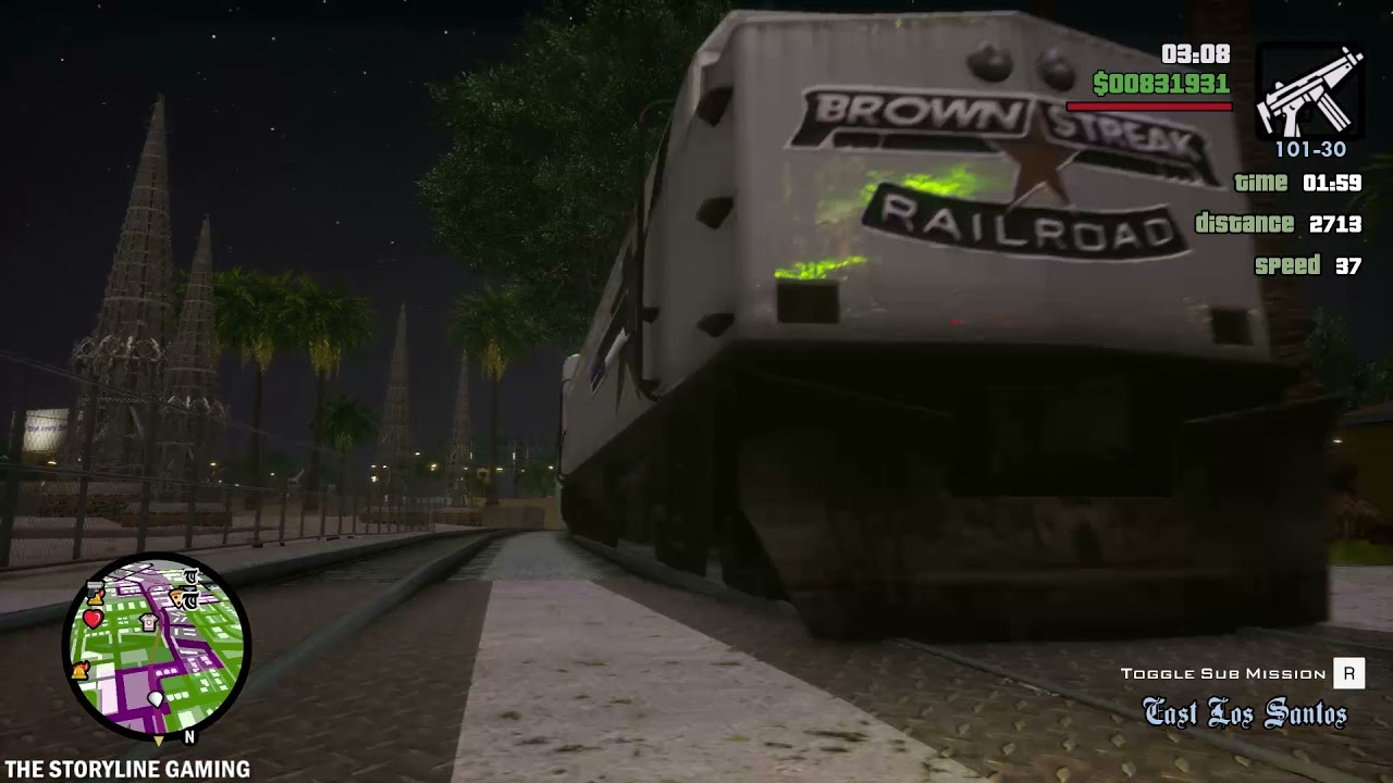 GTA San Andreas Definitive Edition - Train Mission - Gameplay