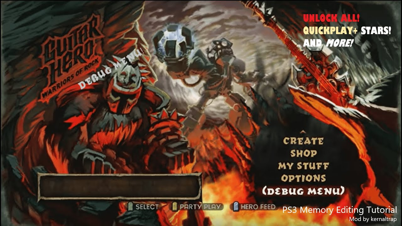 Gh wor ps3 debug menu tutorial ps3 gh modding youtube