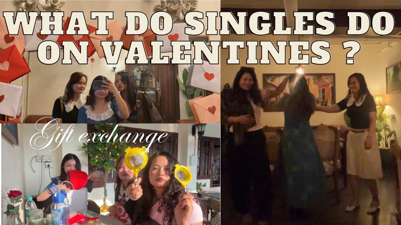 Valentine’s Day Vlog. Galentine//Gift exchange// Family Dinner 🫶🏻🌹
