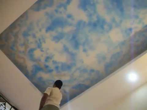 Ceiling Sky Spray Paintings In Hyderabad Sky Spray Painting Wall Art Hyderabad Wall Art