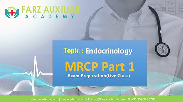 MRCP Part 1 Exam Preparation ||Endocrinology || Farz Academy || MRCP Live Classes||