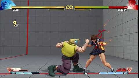 SFV AE Nash VT 2 Combo Dash Cancel Loop
