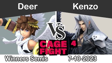 Cage Fight 4 - Deer (Pit, Dark Pit) vs Kenzo (Sephiroth, Pyra/Mythra) WS - SSBU