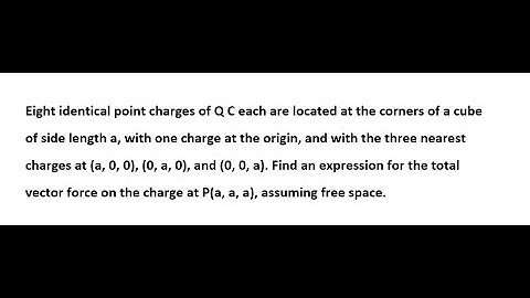Finding the Total Vector Charge on a Charge (Cube)