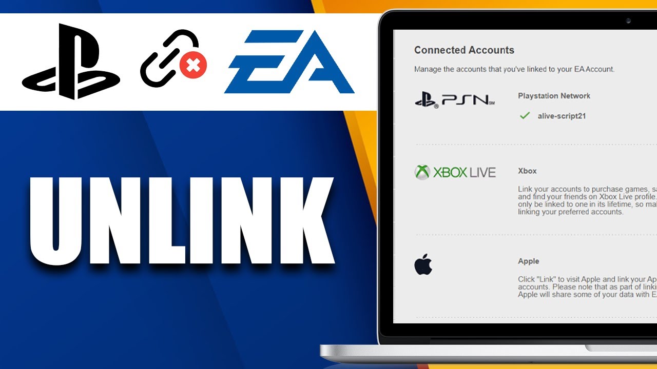 How To Unlink EA Account From PSN | Unlink PSN From EA - YouTube