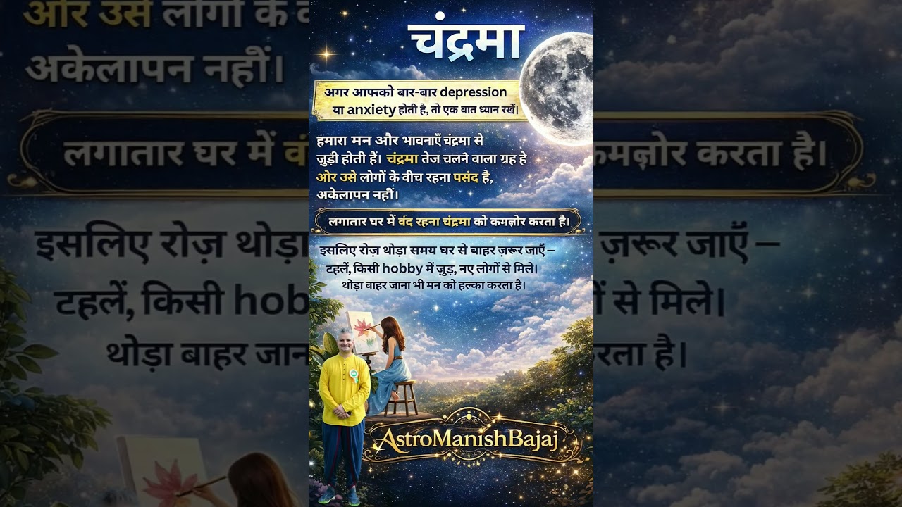Moon & Mental Health | Astrology Tips for Anxiety & Depression | AstroManishBajaj