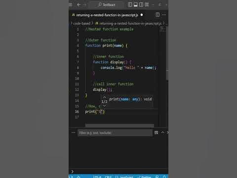Return a Nested Function in JavaScript - YouTube