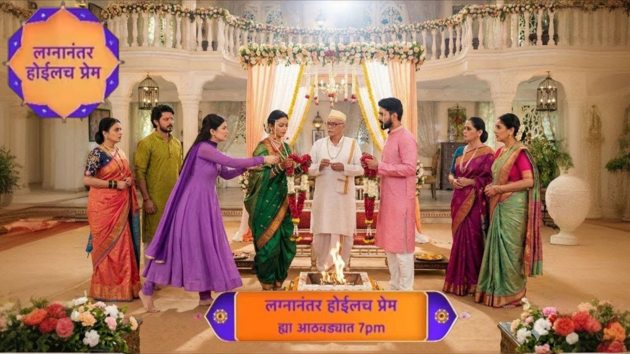 lagnanantar Hoilach Prem today episode भूतकाळ आठवल्याने काव्याने येऊन रम्या पार्थचे लग्न थांबवले