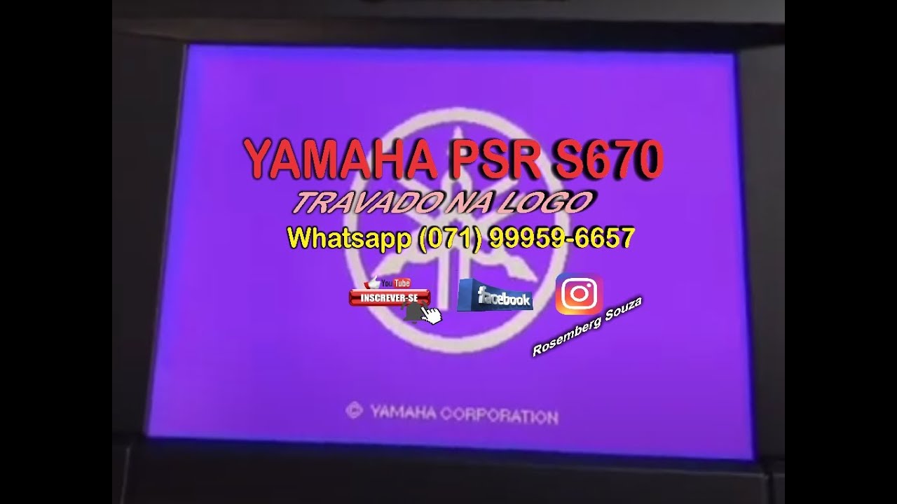 YAMAHA PSR-S670 | Placa-mãe Travada Na Logo | Reparada