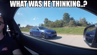 M3 owner actually thought he had a chance lol..