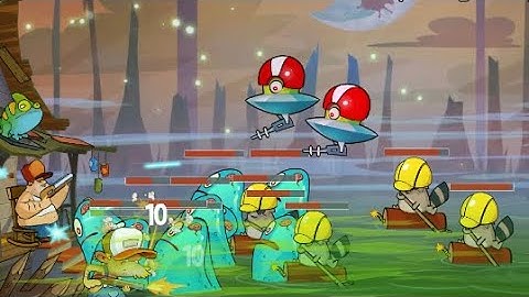 Swamp Attack: Episode 10: Level 4: iOS Gameplay