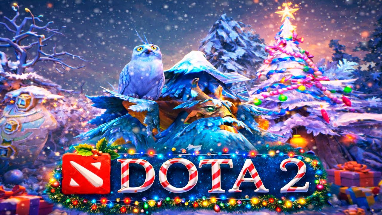Dota 2  - Трент Protector Топает по Новогодней Карте