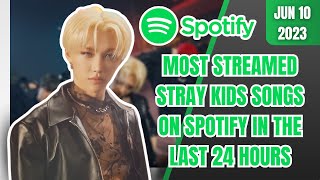 [TOP 30] MOST STREAMED STRAY KIDS SONGS ON SPOTIFY IN THE LAST 24 HOURS | JUNE 10 2023