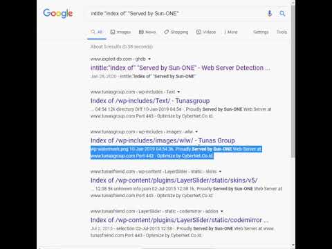 Google Dork: Discover Sun-ONE Web Servers