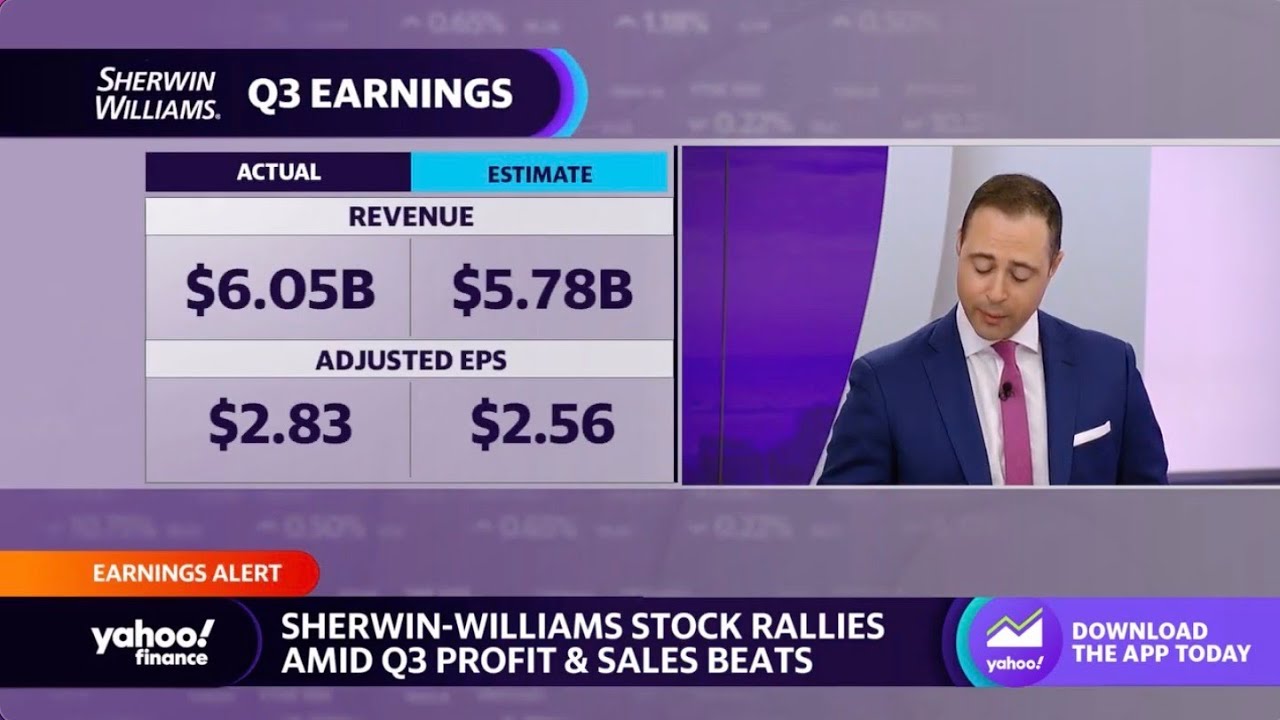 Sherwin-Williams reports record sales in Q3, stock rallies