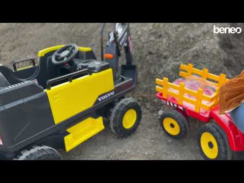 Have Fun with Volvo Excavator and Tractor Worker Electric Kids Cars!- Beneoshop