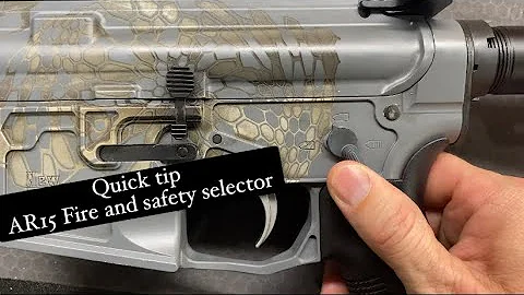Quick tip. AR15 Fire and Safety Selector