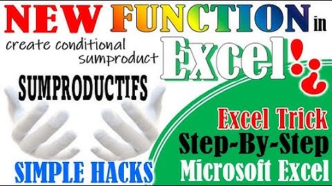 Create conditional sumproduct (SUMPRODUCTIFS) in Excel