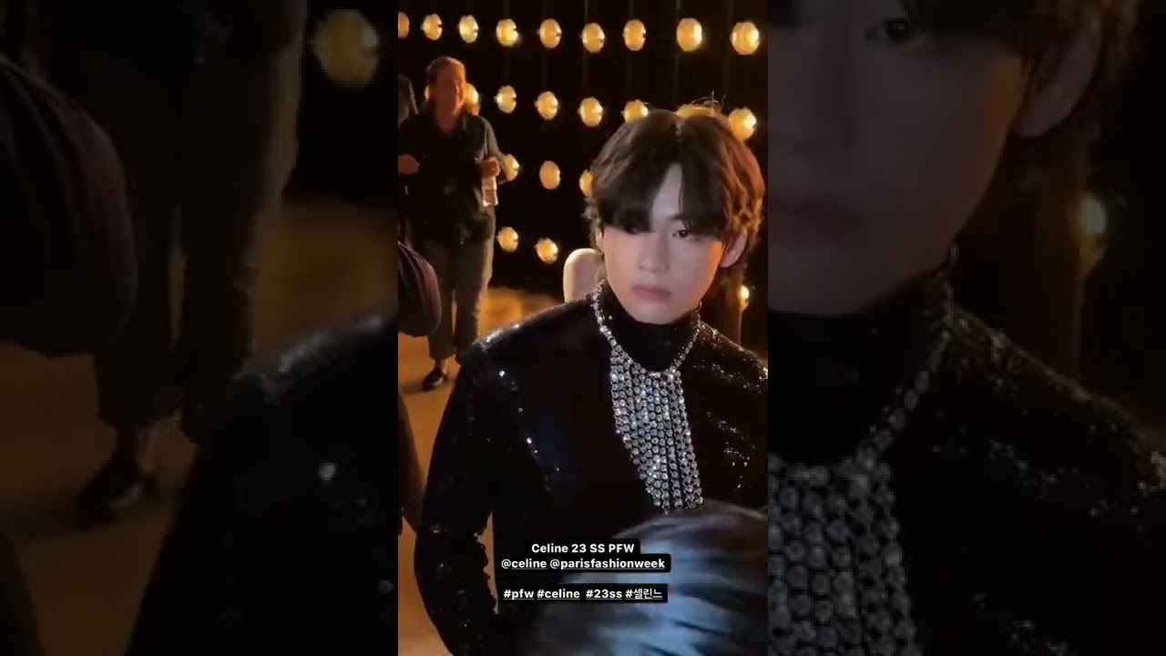 Taehyung of BTS at Celine Fashion Show at Paris Fashion Week - Asians Out  Loud