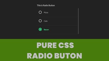 Pure Css Custom Radio Button | No JavaScript | HTML & CSS