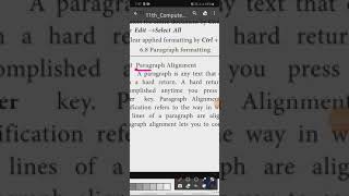 11th computer application chapter6 paragraph alignment and lines spacing